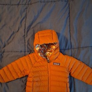 Patagonia Kids Orange Puffer Jacket 6-12 Months